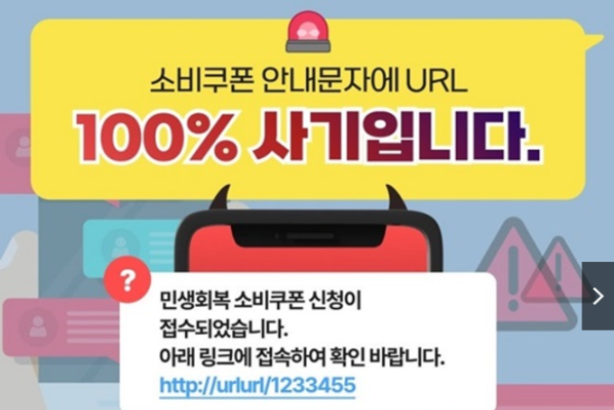 소비쿠폰 안내문자 URL 100 사기